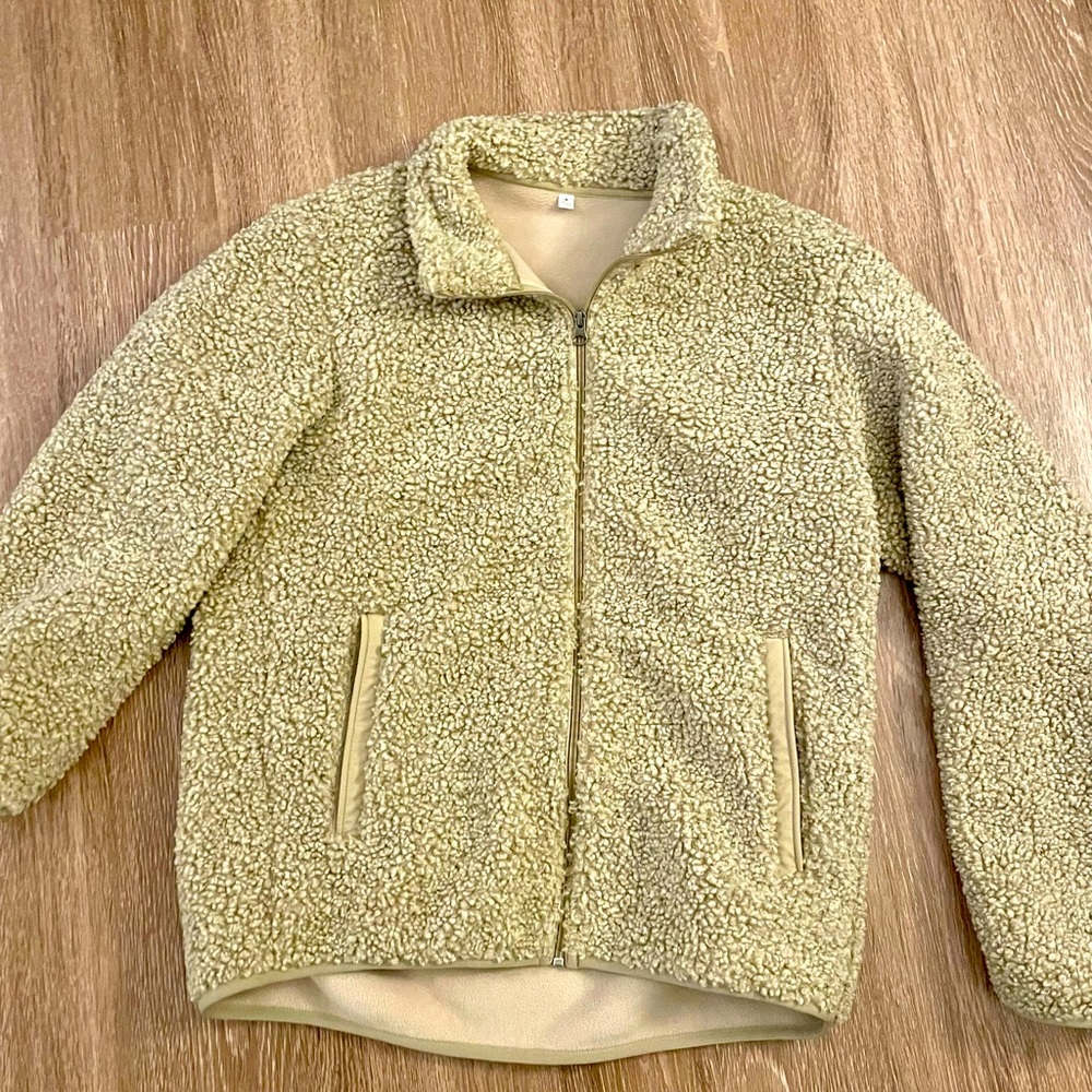 Uniqlo Sherpa fleece - beige - size medium